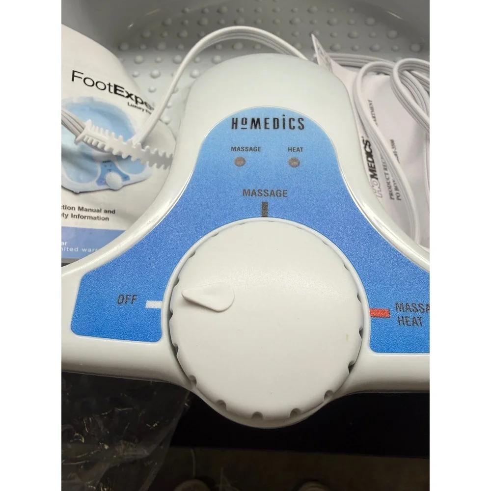 HoMedics FootExpert Luxury Foot Bath with Heat and Massage White FB-50